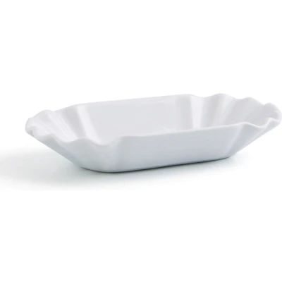 Afbeelding van Snackdienblad Quid Gastro Fun Wit Keramisch 20,5 x 11 3,5 cm (12 Stuks) (Pack 12x)