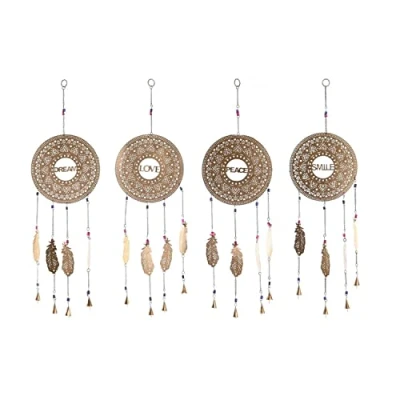 Afbeelding van Decoratieve figuren DKD Home Decor 25 x 1 77 cm Veren Gouden