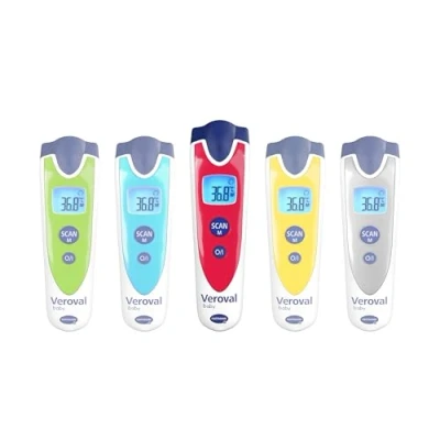Afbeelding van Veroval Baby 3 in 1 infraroodthermometer, digitale babythermometer, ideaal voor het meten van koorts thuis, snelle en nauwkeurige meting de lichaamstemperatuur, contactloos, kleur