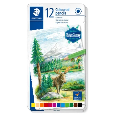 Image de STAEDTLER Crayon couleur Design Journey, étui métal de 12