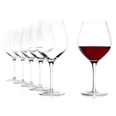 Afbeelding van set/6 burgundy 65 cl in gb Exquisit 6 stuks