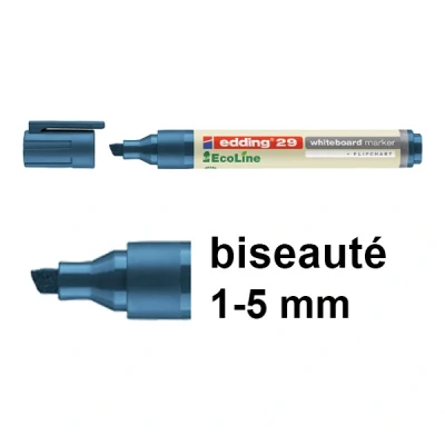 Image de Edding EcoLine 29 marqueur pour tableau blanc (1 5 mm biseautée) bleu
