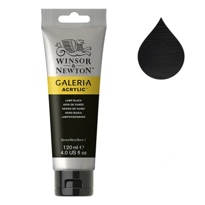Image de Winsor &amp; Newton Galeria peinture acrylique (120 ml) 337 noir de fumée