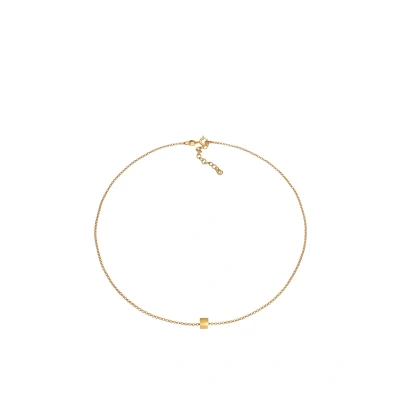 Afbeelding van Elli Halsketting Dames Choker Cube Hanger Geo Look Trend Blogger in 925 Sterling Zilver