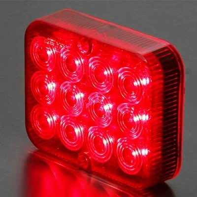 Afbeelding van AGRISHOP 12/24 V led mistlampen voor aanhanger, rood, 12 leds 2,4 W, auto, bestelwagen, waterdichte camper, caravan, tractor, vrachtwagen