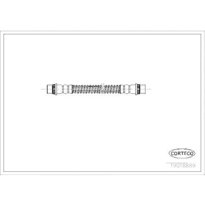 Afbeelding van CORTECO 19018889 Remslang Achteras 199 CITROËN: AX, Saxo Hatchback, PEUGEOT: 106 II I Hatchback