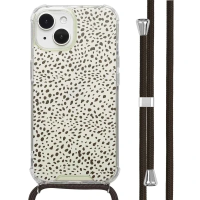 Afbeelding van imoshion Design hoesje met koord voor de Apple iPhone 15 Desert Dots