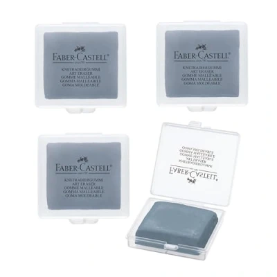 Afbeelding van Faber Castell Art Eraser tekengum van rubber, maat L, grijs, 4 stuks