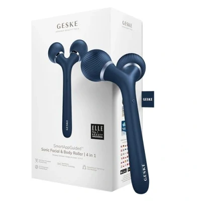 Afbeelding van GESKE SmartAppGuided™ Sonic Facial &amp; Body Roller 4 in 1 Dermaroller Apparaat voor gezicht en lichaam Dermarol Professionele gezichtsroller Verstevigt definieert