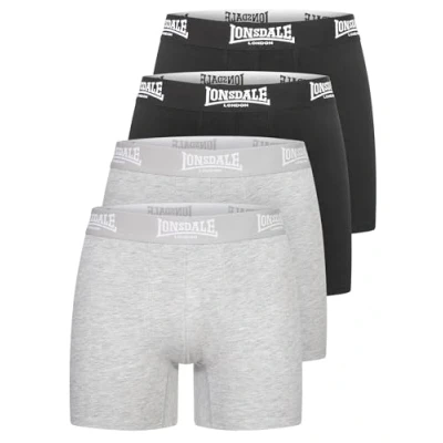 Afbeelding van Lonsdale East Challow Boxershorts voor heren, zwart/marl grijs, 3XL