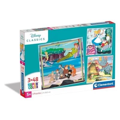 Afbeelding van Clementoni Legpuzzel Super Color Vierkant Classics II, 3x48st.