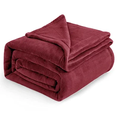 Afbeelding van BEDSURE Fleecedeken: warme en zachte winterdeken, bankdeken, XXL deken, 230 x 270 cm, rood