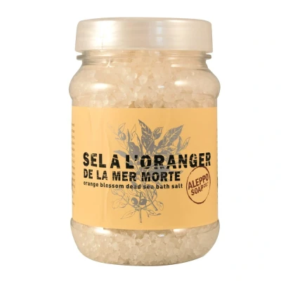 Afbeelding van Aleppo Soap Co. Fleur D&#039;Oranger Orange Blossom Dead Sea Bath Salt &amp; Body Scrub 500gr Badzout 500 gr
