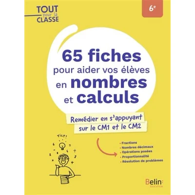 Image de 65 fiches pour aider vos élèves en nombres et calculs