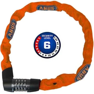 Afbeelding van Abus kettingslot code Tresor 1385/75 neon orange SL71264