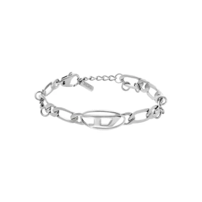 Afbeelding van Diesel DX1599040 Heren Armband (sieraad) 20.5 cm Zilverkleurig