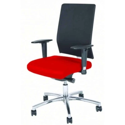Afbeelding van Bureaustoel serie 045 zitting Rood rug Zwart