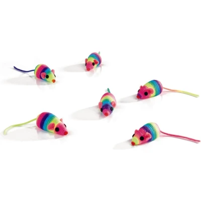 Afbeelding van Beeztees Speelmuisjes Rainbow 5cm
