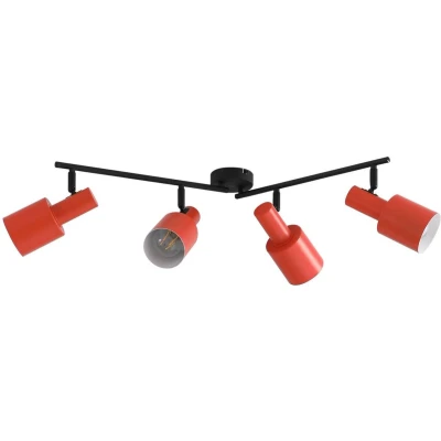 Afbeelding van Lindby buitenspot 4lichts IJzer H: 25 cm E27 oranje, zwart