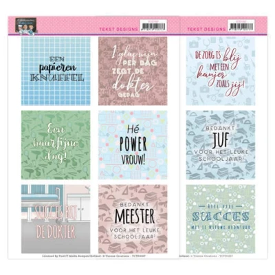 Afbeelding van Tekst Designs Yvonne Creations Bubbly Girls Professions