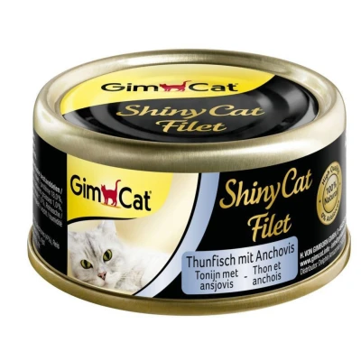Afbeelding van Gimcat Shinycat Filet 70 g Kattenvoer Tonijn&amp;Ansjovis