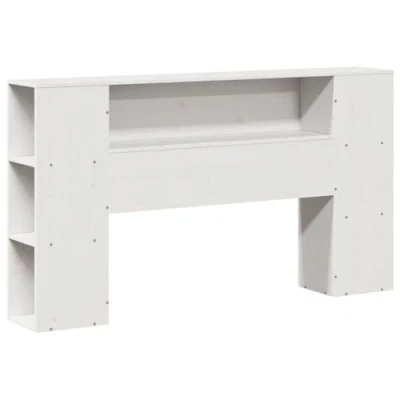 Afbeelding van vidaXL Hoofdbord met opbergruimte 150 cm massief grenenhout wit