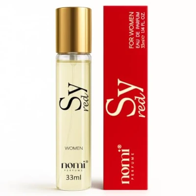 Image de Nomi Perfume Eau de parfum pour femme 33 ml (SY RED) avec 20 % d&#039;huiles parfumées, notes fruitées, cassis, longue durée