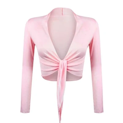 Afbeelding van Gloop Bolero, mooie, elegante damesjas, lange mouwen, bolero strik