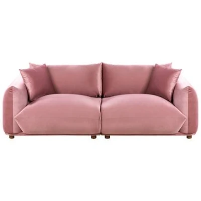 Afbeelding van LUVOS Driezitsbank Roze Fluweel