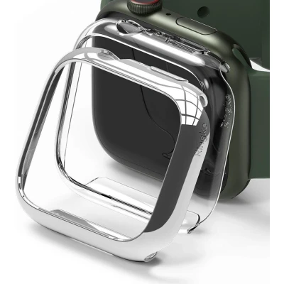 Afbeelding van Ringke Slim (2P) Hoesje Geschikt voor Apple Watch 7/8/9 45MM Transparant (2 Pack)