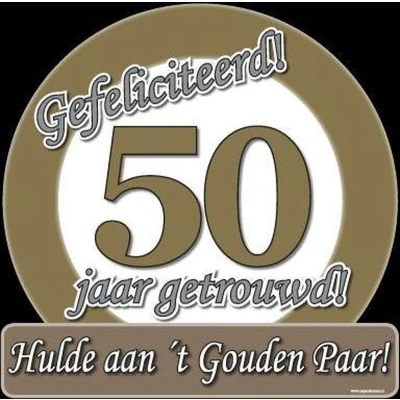 Afbeelding van Huldeschild 50 jaar getrouwd