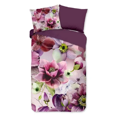 Afbeelding van Pure Purflora Dekbedovertrek Paars 1 persoons (140 x 200/220 cm)