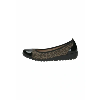 Afbeelding van Caprice Ballerina&#039;s, Dames, Maat: 40, Black leo comb Leer