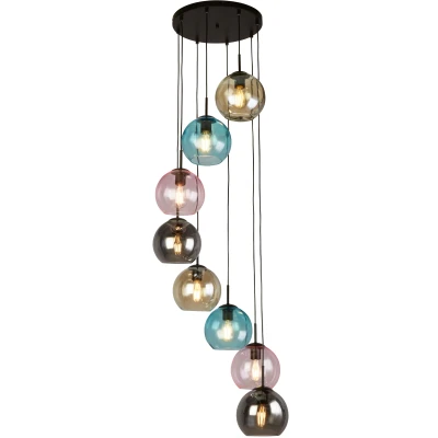 Afbeelding van Hanglamp Mardi Gras II, 8 lamps, rond