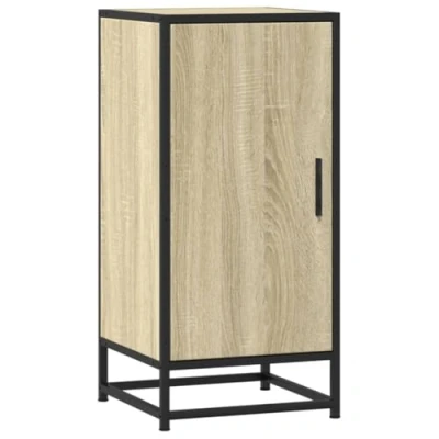 Image de vidaXL Buffet chêne sonoma 35,5x35x76 cm bois d&#039;ingénierie et métal848940