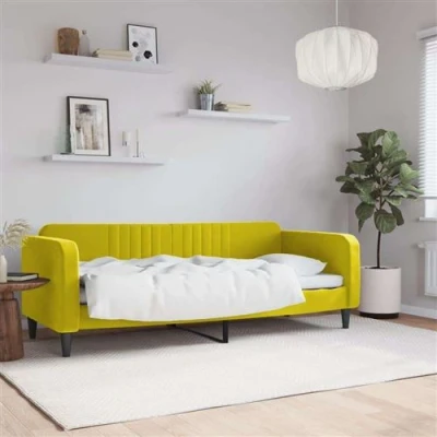 Afbeelding van vidaXL Slaapbank 80x200 cm fluweel geel