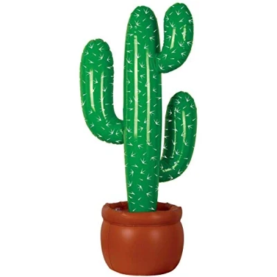 Afbeelding van The Glowhouse Opblaasbare cactus, decoratie voor Mexicaanse munt en Hawaiiaans feest, 86 cm