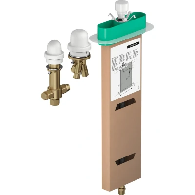 Afbeelding van Hansgrohe sBox inbouwdeel 3 gats badrandkraan
