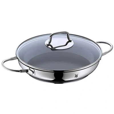 Afbeelding van Devil Serveerpan, inductie, 26 cm, met glazen deksel, Cromargan roestvrij staal, keramische coating, ovenvast