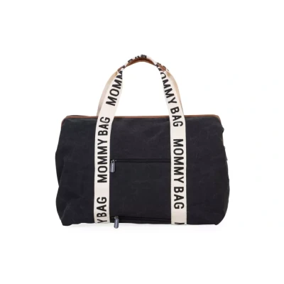 Afbeelding van Childhome Mommy Bag Verzorgingstas Signature Canvas Black