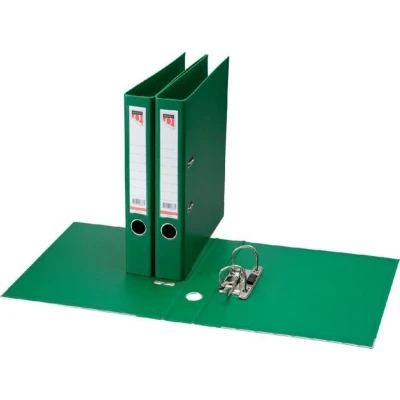 Afbeelding van Pergamy ordner, voor ft A4, volledig uit PP, rug van 5 cm, groen ordner