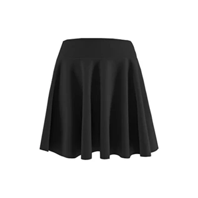 Afbeelding van JOPHY &amp; CO. Rok voor meisjes, geplooid, midi, veelzijdig, elastische tailleband, Zwart