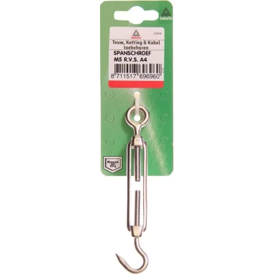 Afbeelding van Deltafix spanschroef standaard r.v.s. a4 70 mm x 5 1 st.