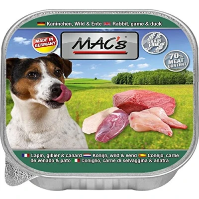 Afbeelding van MAC&#039;s Hondenvoer Natvoer Blik 70% Wild &amp; Lam 6 x 200g