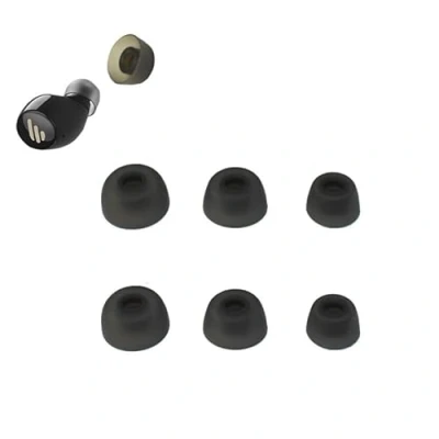 Afbeelding van 3 paar vervangende oordopjes voor Jabra Elite 75t/65t/Active/Sport Evolve, siliconen S/M/L, oorbeschermers 1,38 + 1,23 1,02 cm