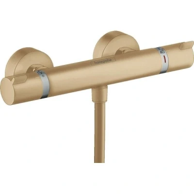 Afbeelding van Hansgrohe Ecostat Comfort douchekraan thermostatisch met koppelingen brushed bronze