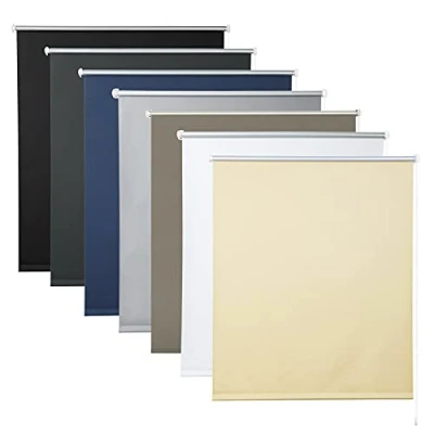 Afbeelding van WOLTU Verduisteringsrolgordijn zonder boren, ondoorzichtig gordijn met zilveren coating, thermisch rolgordijn, isolerend, bescherming voor privacy en zonwering, ramen of deuren, 120 x 210 cm,