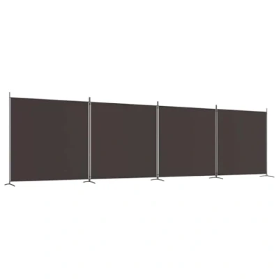 Afbeelding van Kamerscherm met 4 panelen 698x180 cm stof bruin