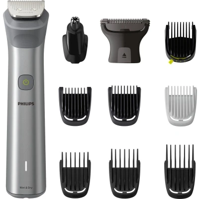 Afbeelding van Philips All in One Series 5000 MG5930/15 11 1 Trimmer Set Voor Baard Lichaam Haar Lichtgrijs