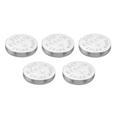 Afbeelding van Renata Horlogebatterij van zilveroxide, gemaakt in Zwitserland, 1,5 V, 317 (SR516SW) X5